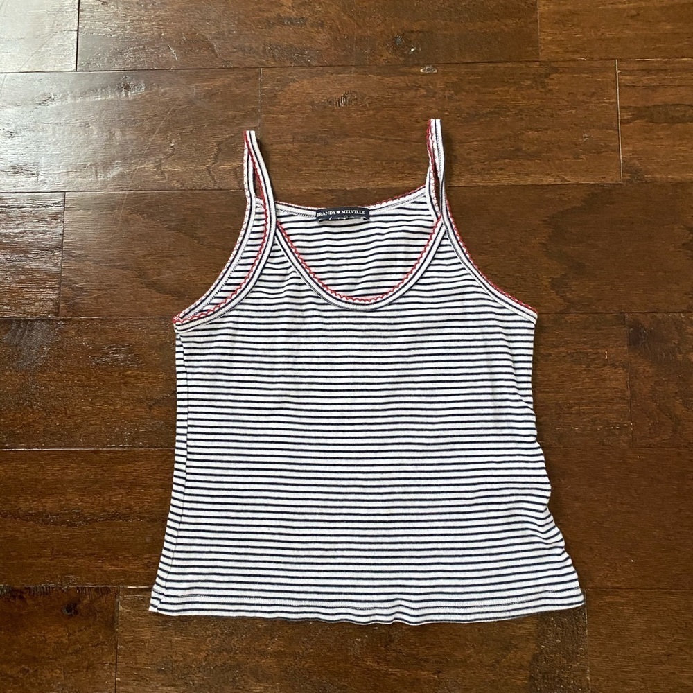 Brandy Melville striped cropped tank top